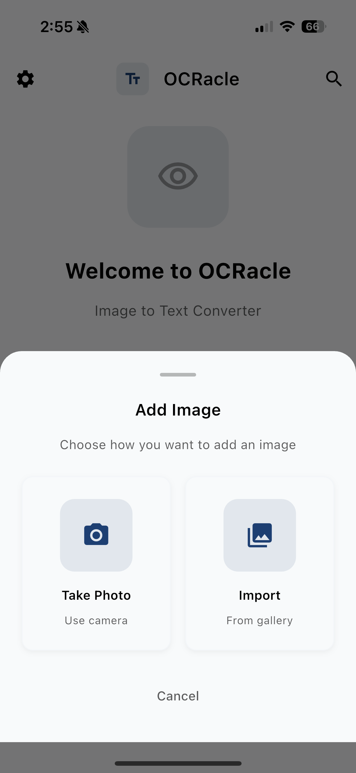 Live detection interface